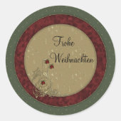 Frohe Weihnachen ラウンドシール (正面)