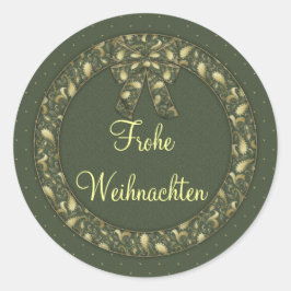 Frohe Weihnachen ラウンドシール