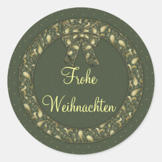 Frohe Weihnachen ラウンドシール
