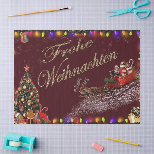 Frohe Weihnachen 薄葉紙 (クラフト)