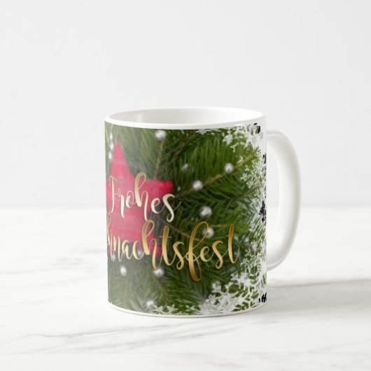 Frohe Weihnachen Kaffeetasse コーヒーマグカップ (正面右)