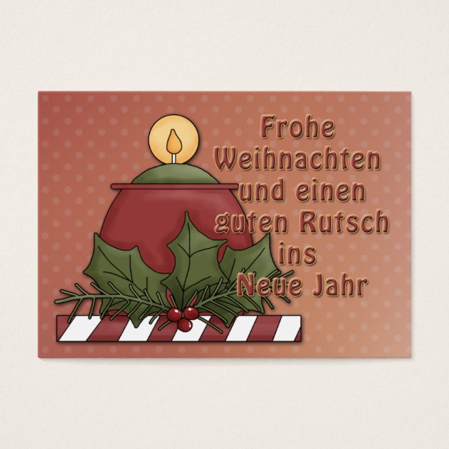Frohe Weihnachen - Kerzen Motiv (正面)