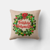 Frohe Weihnachen Kissenクリスマス クッション (裏面)
