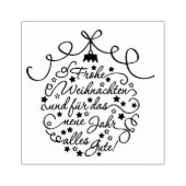 Frohe Weihnachen und fur das neue jahr alles gute ラバースタンプ (インプリント)