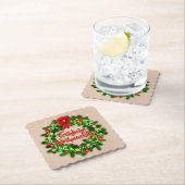 Frohe Weihnachen Untersetzerクリスマス ペーパーコースター (インサイチュ)