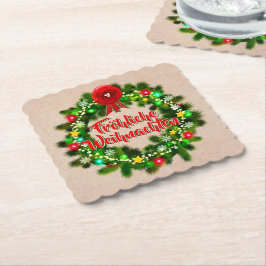 Frohe Weihnachen Untersetzerクリスマス ペーパーコースター