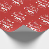 Frohe Weihnacht Wrapping Paper Vizsla Personalize ラッピングペーパー (角)