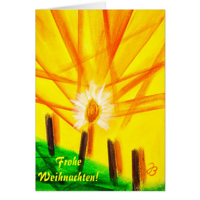 Frohe Weihnachtenの折るカード (正面)