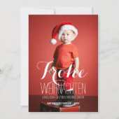 Frohe Weihnachten |のドイツの休日の写真カード シーズンカード (正面)