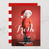 Frohe Weihnachten |のドイツの休日の写真カード シーズンカード (正面/裏面)
