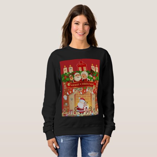 Frohe Weihnachten スウェットシャツ (正面フル)