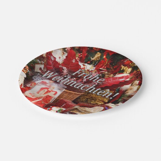 Frohe Weihnachten! ドイツのwfのメリークリスマス ペーパープレート (アングル)