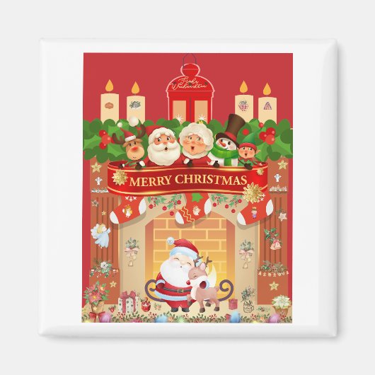 Frohe Weihnachten マグネット (正面)