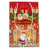 Frohe Weihnachten ミディアムペーパーバッグ (正面)