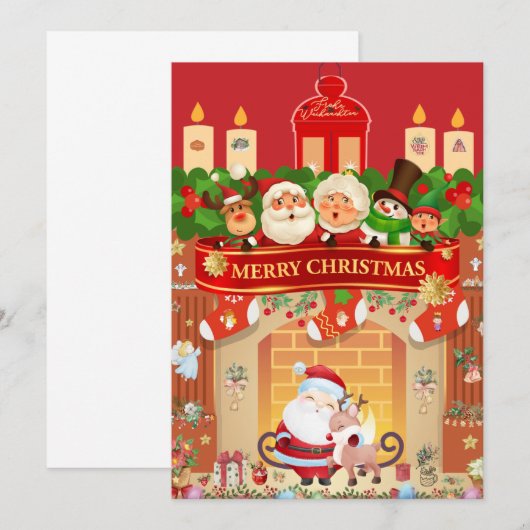 Frohe Weihnachten 招待状 (正面/裏面)