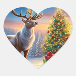 Frohe Weihnachten Fensteraufkleber ハートシール