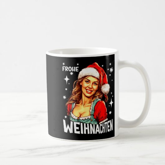 Frohe Weihnachten German Christmas  コーヒーマグカップ (右)