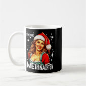 Frohe Weihnachten German Christmas  コーヒーマグカップ (左)