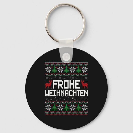 Frohe Weihnachten German Merry Christmas Holidays  キーホルダー (正面)