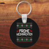 Frohe Weihnachten German Merry Christmas Holidays  キーホルダー (正面)