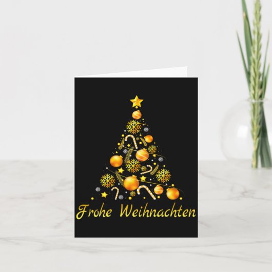Frohe Weihnachten German Xmas Germany Christmas De カード (正面)