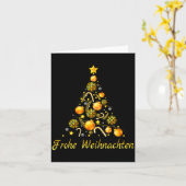 Frohe Weihnachten German Xmas Germany Christmas De カード (黄色い花)