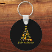 Frohe Weihnachten German Xmas Germany Christmas De キーホルダー (正面)