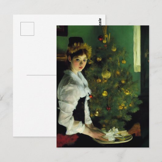 Frohe Weihnachten. Impressionismus ポストカード (正面/裏面)