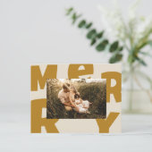 Frohe Weihnachten kundenspezifische Foto Feiertage シーズンポストカード (スタンド正面)