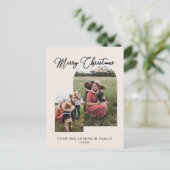 Frohe Weihnachten kundenspezifische Foto Feiertage シーズンポストカード (スタンド正面)