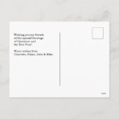 Frohe Weihnachten kundenspezifische Foto Feiertage シーズンポストカード (裏面)