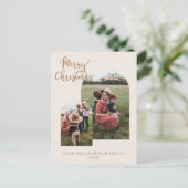 Frohe Weihnachten kundenspezifische Foto Feiertage シーズンポストカード (スタンド正面)