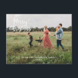 Frohe Weihnachten kundenspezifische Foto Feiertage シーズンポストカード<br><div class="desc">Frohe Weihnachten,  kundenspezifisches 2 Fotos,  Urlaub Postkarte.</div>