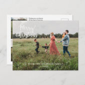 Frohe Weihnachten kundenspezifische Foto Feiertage シーズンポストカード (正面/裏面)