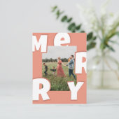 Frohe Weihnachten kundenspezifische Foto Feiertage シーズンポストカード (スタンド正面)