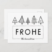 Frohe Weihnachten mit Tannenbaum schlicht ポストカード (正面/裏面)