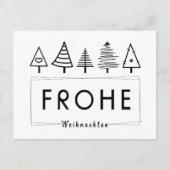 Frohe Weihnachten mit Tannenbaum schlicht ポストカード (正面)
