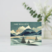 Frohe Weihnachten. Modernes Art Deco Motiv ポストカード (スタンド正面)