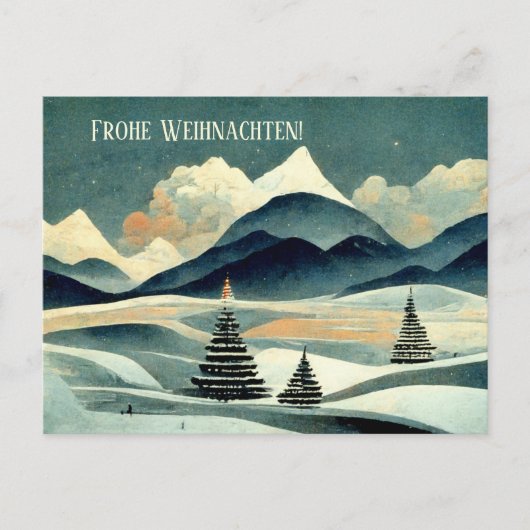 Frohe Weihnachten. Modernes Art Deco Motiv ポストカード (正面)