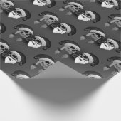 Frohe Weihnachten Totenschädel Stern ラッピングペーパー (角)