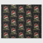 Frohe Weihnachten Totenschädel Stern Banner Mütze  ラッピングペーパー (フラット)
