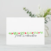 Frohe Weihnachten, watercolor Christmas banner 招待状 (スタンド正面)
