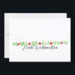 Frohe Weihnachten, watercolor Christmas banner 招待状<br><div class="desc">Christmas banner with holly and berries, handpainted watercolor Make your holiday mail stand out from the traditional cards with this vintage handpainted watercolor Christmas banner. Merry Christmas! Surprise your nearest and dearest, your friends, co-workers, neighbors or even your boss with a special card. Many different designs available: from a modern...</div>