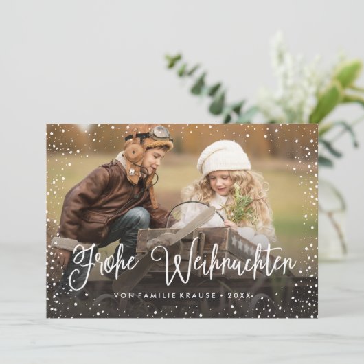 Frohe Weihnachten | Weihnachtskarte シーズンカード (スタンド正面)