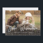 Frohe Weihnachten | Weihnachtskarte シーズンカード<br><div class="desc">Weihnachtskarte mit FotoのundのSchneeのデザイン</div>