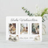 Frohe Weihnachten - Weihnachtskarte mit Fotos シーズンカード (スタンド正面)