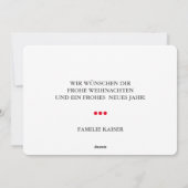 Frohe Weihnachten - Weihnachtskarte mit Fotos シーズンカード (裏面)