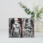 Frohe Weihnachten wünscht der Weihnachtsmann ポストカード (スタンド正面)