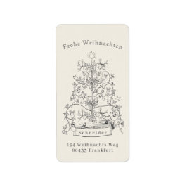 Frohe Weihnactenドイツのクリスマス ラベル