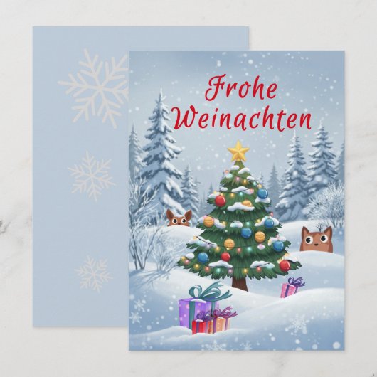 Frohe Weinachten 招待状 (正面/裏面)